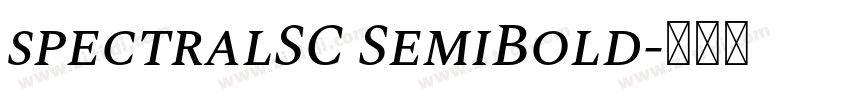 spectralSC SemiBold字体转换 spectralSC SemiBold字体转换